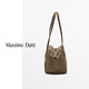 Massimo Dutti Summer New Product 2025 Women's Accessories Casual Simple Suede Postal Package 06946605 Light Brown
