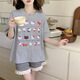 Urban Beauty New Pyjamas für Frauen in Sommerkurzärmel-Shorts Süßes und niedliches Cartoon Koreanische Studentin Frauen Heimkleidung QG6627 M