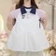 Ttpmer Girls Sommer Mode Polo-Rock kurzärmelige Kinderstil Kleid 9221-Kartoon Katze Polo-Rock 110
