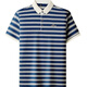 Playboy (PLAYBOY) 2025 new summer ice silk men's short-sleeved T-shirt lapel middle-aged men's casual half-sleeved top striped POLO shirt AEPPEM/1342 gray M 165