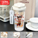 Thermo Nezha AO Bing Copa de agua al aire libre Portable Doble Café Doble Coffee Campo Nuevo Menora y Femenina Heta de paja de paja alta altos en polvo de la copa de agua de Valley PC-HST3294 que + emparejando PC