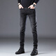 Lee Kids Frühlings- und Herbst-Jeans-Herren 2025 koreanischer Stil Elastizität Gerade schlanker Fashion Spring reguläre Herren-Freizeithosen SNX-1049 Gray Regular 28 (2ft 1) 100jin [Jin entspricht 0,5 kg]