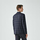 Jinba Men's Clothing [Wool] Питчяный пиджак мужская повседневная клетчатая весна и осенний бизнес -костюм BXFG3999 Zilan M