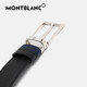 Montblanc (Montblanc) Männer Luxus schwarz/blau doppelseitiger Gürtelgürtel 118438