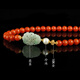 Yutang Museum-level Baoshan Nanhong Sweater Chain Jade Pearl 18K Gold Full Color Full Meat Beads String Necklace Museum-level Baoshan Nanhong Sweater Chain 8.5mm