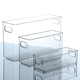 Yonghuan drawer transparent miscellaneous cosmetics lipstick washing narrow long box with lid stationery eyebrow brush storage box 4877 side U transparent basket medium length