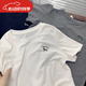 Neue Version des prodigalen Klatsch-Wassers-löslichen Cartoons Dackel Dackel Hundestickte kurzarm kleines Board-T-Shirt für Frauen B9918 Weiß One Size (80-150jin [Jin ist gleich 0,5 kg])