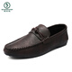 
Woodpecker Beanie Shoes Men's 2025 New Spring Men's Shoes British Men's Casual Leather Shoes Fashion and All-match Leather Casual Board Shoes YL-D826 Brown 39