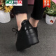 CARTELO brand shoes thick-soled small leather shoes for women 2025 spring and autumn new arrival platform wedge single shoes fashionable mother women's high heels black 38