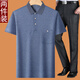 Hailan Home (HLA) Dad Summer Anzug Sommereiseis Seiden mittlerer Dad Dadel Casual Short Sleeve T-Shirt Vater im mittleren Alter Burgund + Hosen M 17080-110Jin [Jin gleich 0,5 kg]