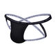 Sexy Men's Thong cruzó cuatro muslos y una ropa interior gay sexy hueca modal cómodo T-tousers White M