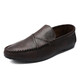 Spider King (Zhizhuwang) Summer transpirable y versátiles zapatos de cuero cómodos e informales zapatos de moda británicos de moda 2025 zapatos de frijoles perezosos sin deslizamiento D826 Negro 39