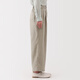 MUJI (MUJI) Style pour femmes, pantalon de version à largeur de chanvre, pantalon décontracté pour femmes, pantalon, pantalon large, 25 ans de style d'été, vêtements pour femmes, jaune clair (155/62a)