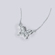 Saturday Fortune (ZLF) PT950 platinum necklace for women, car flower, shiny surface, exquisite butterfly chain pendant for girlfriend 40+5cm-4.18g
