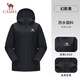 Camel outdoor soft shell jacket for women windproof waterproof jacket plus velvet warm lock temperature antistatic single layer jacket for men