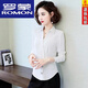 Romon kurzärmeligte Seidenhemd für Frauen 25 Sommerstil Taille Hugging Slimming Shirt Temperament Professionelles Temperament Vielseitige altersreduzierende Top 898 Black Short.Sleeved 2xL 125/135