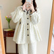 Cat Man (Miiow) Luftwattekleidung im Winter, September nach Entbindung, reine Baumwoll-Schwangere Frauen Pyjamas für Frühlings- und Herbst-Stillen und Fütterung von Müttern 8 Häuser 2677 Avocado Love Mezzanine M [Vorschlag 90-110 Jin [Jin gleich 0,5 kg]]