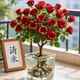 Colorful roses, one tree, multi-color potted old piles, blooming in all seasons, easy to grow indoors, cold and heat-resistant, suitable for balcony and courtyard, colorful roses, hydroponic water and soil/9-year-old old piles, 2 pieces, full bloom + fertilizer
