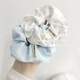 Rui Decoration Retro Blue Polka-dot Large Intestine Hair Tie Versatile Headwear Hot Selling Same Style French Retro Hair Tie Return Gift Blue Dots