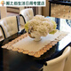 Green dyed European style simple bronzing tablecloth waterproof, stain-proof, anti-scalding, no-wash rectangular PVC plastic tablecloth coffee table table mat 605 gold 137*200CM