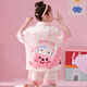 Sakenmao (SAKENMAO) girls pajamas summer ice and snow silk shorts shorts thin 2025 new Kapibala children's girls home clothes 6624-Kulomi [ice and snow silk] 170 size 10 [height 110cm-120cm]