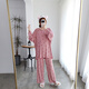 Langsha (Langsha) Fat Girl Pajamas de gran tamaño para mujeres Mangas largas Lindo versión coreana Luz Fat 200 Jin [Jin equivale a 0.5 kg] Juego de ropa para el hogar Número de artículo White 16819 L (110-160 Jin [Jin equivale a 0.5 kg])