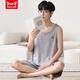 Cat Man (MiiOW) Pajamas Men's Vest Summer Modal Thin Suit Men's Home Clothes Sleeveless Jin Jin is equal to 0.5 kg, plus size two-piece set -12027 Modal Suit L Recommended 100-140 Jin Jin is equal to 0.5 kg