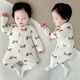 Balabara Sitio web oficial insignia Baby Onesie Spring y Autumn Cotton Pure Boneless Flip Flip Flip Flip Baby Pajamas recién nacido Base de invierno 694 Little Leopard_Class A puro Algodón 59cm_sugged 10jin [Jin iguala 0.5 kg]