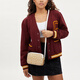 Entrenador (entrenador) Entrenador/Entrenador Hong Kong Direct Mail Femen's Women's Femen's con cuero de un solo hombro Crossbody Bag Presbyterian viajero Brown [Caki con negro] C9926Imcbi
