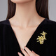 Violet Manlihua Brooch High-end Women's Exquisite Osmanthus Brooch Brooch 520 Gift Trend Champagne Gold