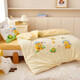 Kindergarten three-piece quilt set for children, pure cotton bedding, six-piece set for baby's entry into the kindergarten, crib nap quilt cover, bedding set, Yubao-Outing Duck, Class A standard multi-piece set, quilt cover 120*150cm