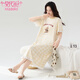 Modal nightgown for women 2025 summer new short-sleeved thin loose large size cute cartoon casual simple home dress Z653 L