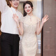Taylor Martin champagne color new Chinese engagement dress 2025 new style bridal wedding dress main yarn high-end door toast clothing Xiuhe clothes HF059 S
