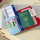 Passport Clip Multifunción Bolsa de viaje de color Bolsa Ins Tarjeta de identificación de boleto de aire Bolsa de almacenamiento en el extranjero para niñas Bolsa de pasaporte de bloqueo de color
