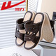 Huili Sandals Men's Summer Outsing Wear Trivers для управления дышащими летними анти скольжением и устойчивыми к износостойкой мужской случайной пляжной сандалиях 3880-1 (коричневый) размер 41 (размер небольшой и рекомендуется взять больший размер)