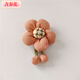 Contains spring flower sunflower doll cute brooch design niche pin plush fabric brooch temperament bag clothing accessories bread flower brooch 1 pack (beige)
