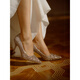 Rose Castle Crystal Schuhe Goldene High Heels Brautschuhe XiUhe Hauptzeitskleid Gold 6629 6,5 cm 39