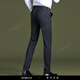 Rowilos gestreifte Hosen für Männer 2025 neuer schlanker fit kleiner gerader Stretchbackhosen Sommer dünne Business Casual Hosen 9901-Pure Schwarzsommer dünn 29 zwei Füße zwei