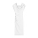 Robe plissée de tempérament à taille et taille sexy pour femmes en paillette d'été robe française robe longue robe robe gris abricot m-size [90-100jin [Jin est égal à 0,5 kg]]]