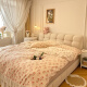 
Disney Puff Bed Cream Cat Fleece Cloth 1.8m 2m Double Cloud Bed Simple Storage Master Bed 671# Bed + Environmentally friendly Mountain Brown Mattress 1.5*2.0m Frame [15cm Silent Bed Board]