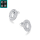 Gongzhan pt950 platinum pigeon egg earrings, sparkling diamond earrings, simple and elegant platinum earrings, oval young style, car flower sparkling pigeon egg platinum earrings, a pair, about 6.2-6.4 grams