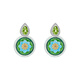 CIGA LONG Dunhuang Museum co-branded Baoxianghua Peridot Earrings New Chinese Style Jewelry Tourism Baoxianghua Peridot Earrings