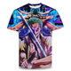 Bamaitu ein Stück Kurzarm ein Stück Zoro Anime T-Shirt Primary- und Sekundarschüler und Teenager 3D-Druck Trendy Top Burning Ace TXU1480 S geeignet für Gewicht 80-90 Jin [Jin gleich 0,5 kg]