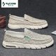 Pecker Tolevas Chaussures Summer Men Thin Breathable Soufflement d'un pied, tissus de Pékin, Travail masculin Sports sans glissement Chaussures décontractées CF9910 BEIGE 39