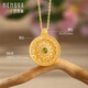 Shipulin 18K gold pendant lotus pendant new Chinese style national style K gold pendant for women yellow 18K gold