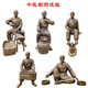 Fiberglass bronze statues of ancient Chinese medicine culture sculptures for pulse diagnosis, pharmaceutical figures, statues, ornaments, custom-made by top ten famous doctors, hanging pots to help the world, custom drawings, deposits, quick quotations