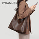 Qianbaidu Cbanner Cowhide Bag Сумка для женской сумки с большой емкостью одно плечо.