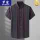 Romon Summer Summer's Original Export Original European y American Men's Men's Short Shorthing Shirt Shirt Fat Floral Floral Silk Top 9201 Rayas (de manga corta) 4xl 195 [200-220Jin [Jin equivale a 0.5 kg]]