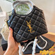 Italian direct mail 25 new small fragrance style diamond gold label underarm bag handbag bucket bag women 1 5*5*5cm