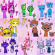 Magische Bohnen Live Rhythmus -Box Aufkleber ruhiges Buch Girl DIY Fun Dress Up Handmaterial Puzzle Spielzeug Handnoten Unzipe Rhythmus Ein stilfreies geschnittenes ruhiges Buch + 8 Gesichtswechselaufkleber Aufkleber